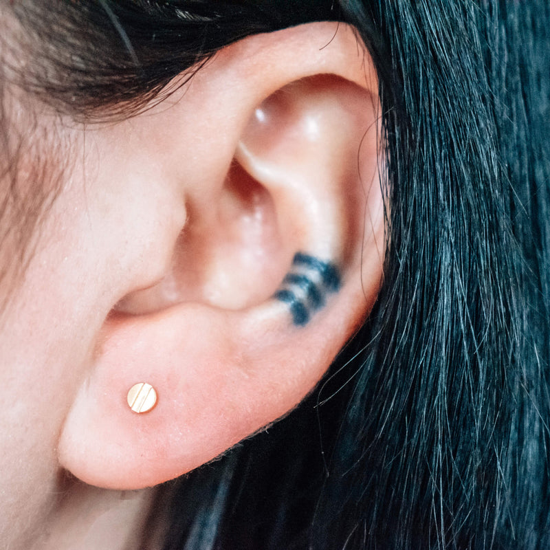 Bolt Push Pin Flat Back Earring