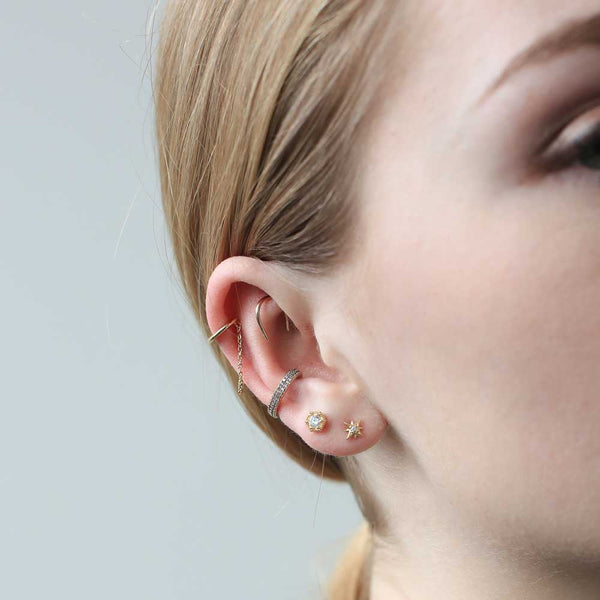 Whisper Open Hoop Earrings in 14k Gold - 18G