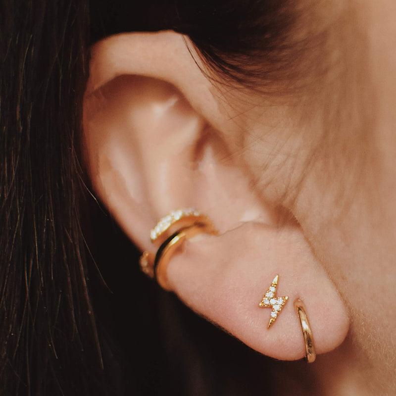 Classic Huggie Hoops in 14k Gold