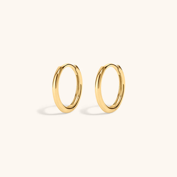 Classic Huggie Hoops in 14k Gold