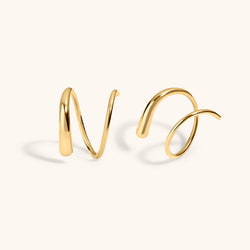 Classic Twirl Earrings in Titanium