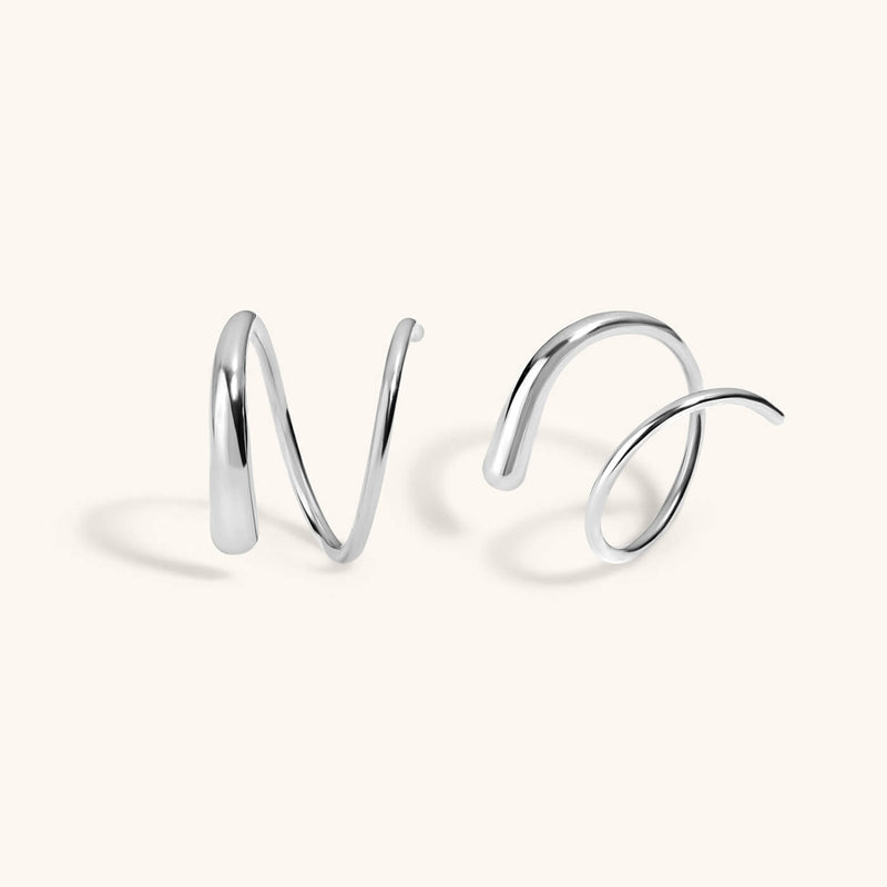 Classic Twirl Earrings in Titanium