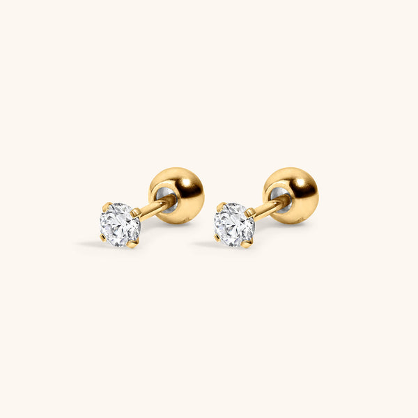 Celestial Crystal Studs in Titanium