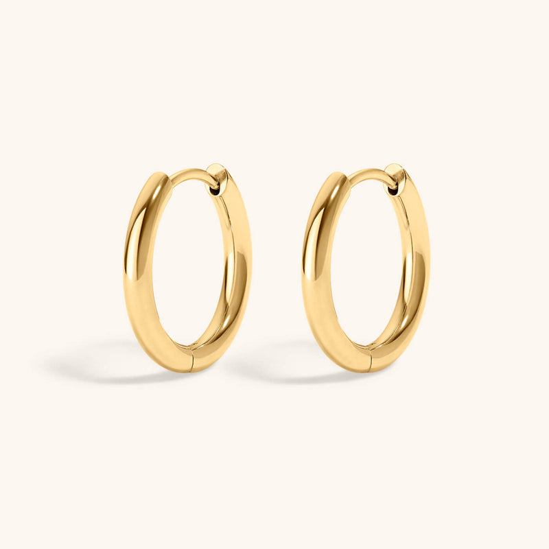 Classic Hoops in Titanium