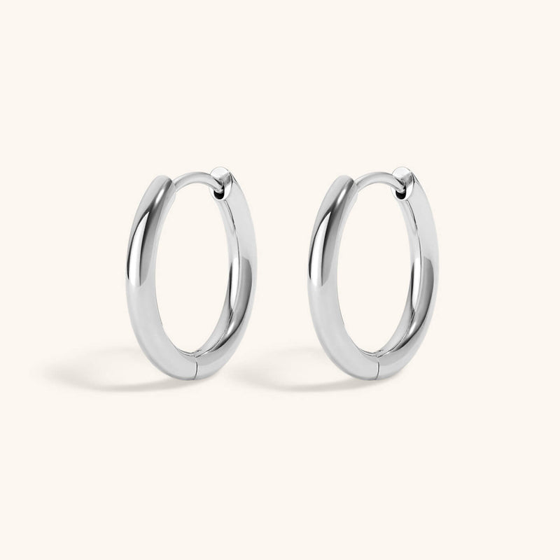 Classic Hoops in Titanium