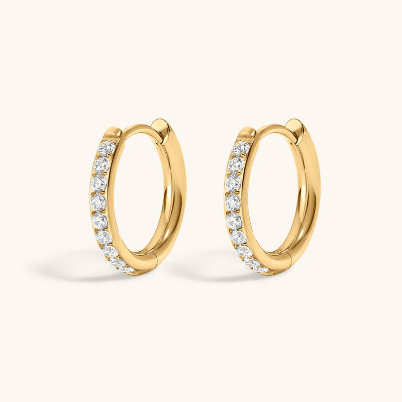 Eternity Hoop Earrings in Titanium
