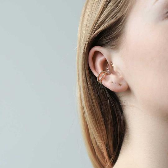 Tiny Trinity Push Pin Flat Back Earring