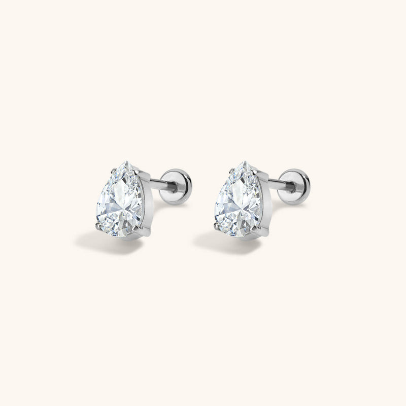 Crystal Pear Nap Earrings