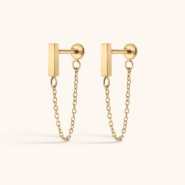 Little Bar Chain Nap Earrings