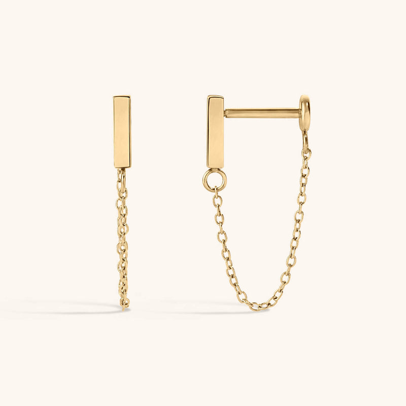 Little Bar Chain Nap Earrings