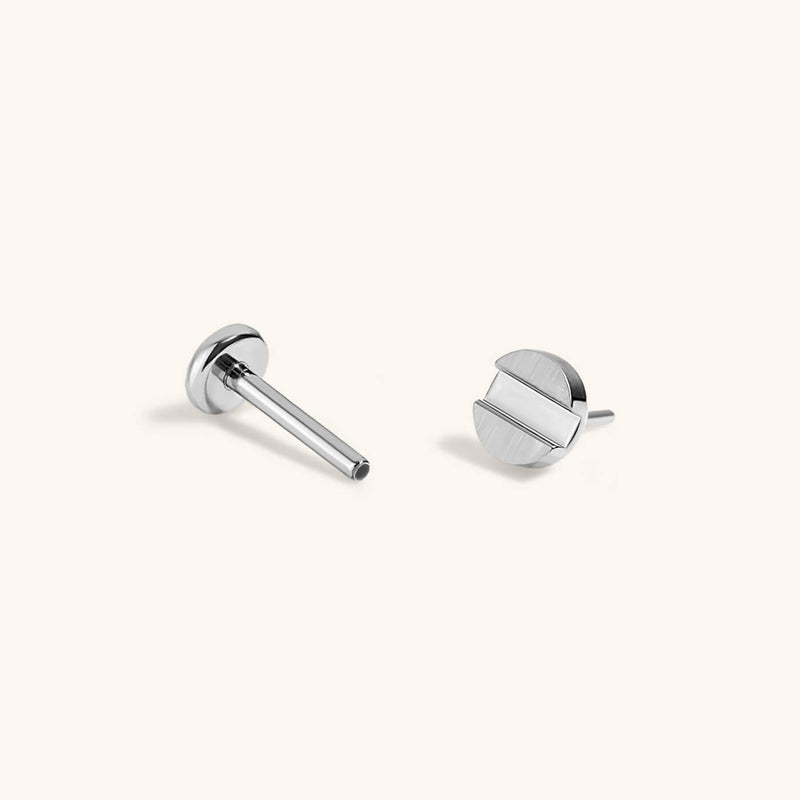 Bolt Push Pin Flat Back Earring