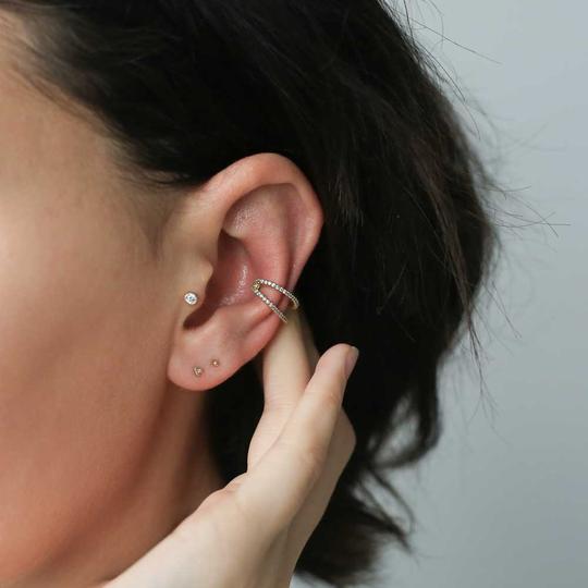 Tiny Crystal Push Pin Flat Back Earring