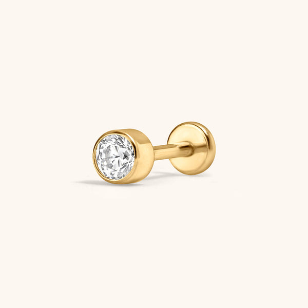Tiny Crystal Push Pin Flat Back Earring