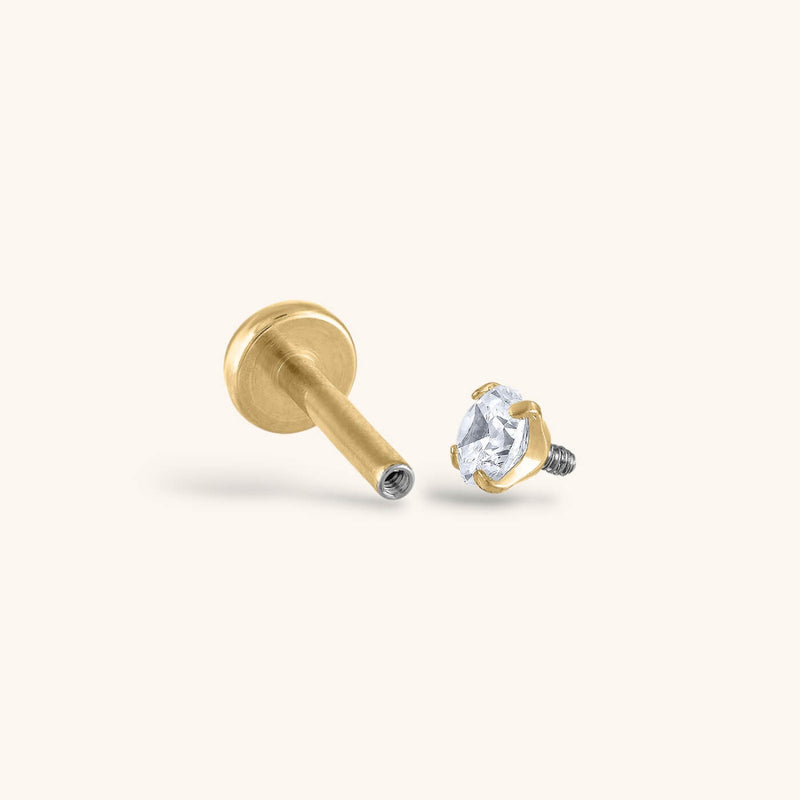 Celestial Crystal Threaded Flat Back Earring