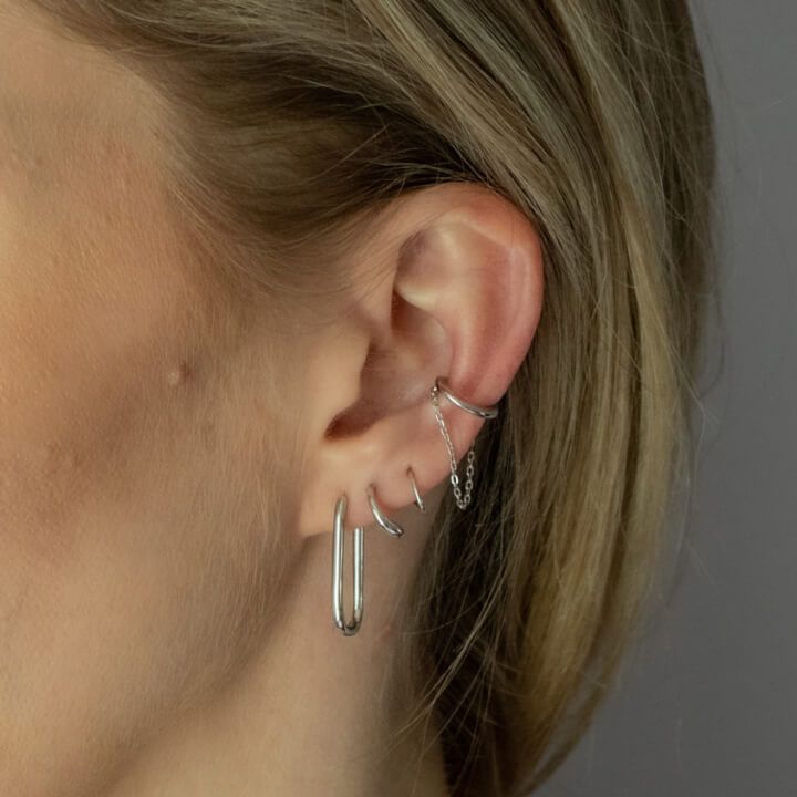 Classic Twirl Earrings in Titanium