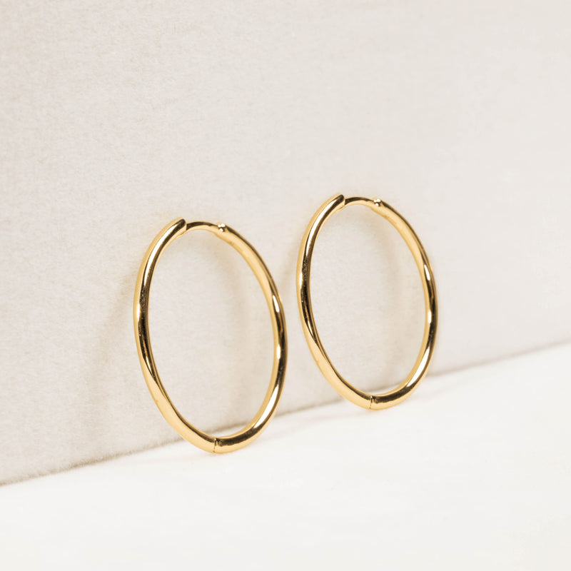 Classic 1" Hoops in Titanium