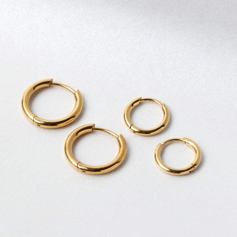 Classic Hoops in Titanium