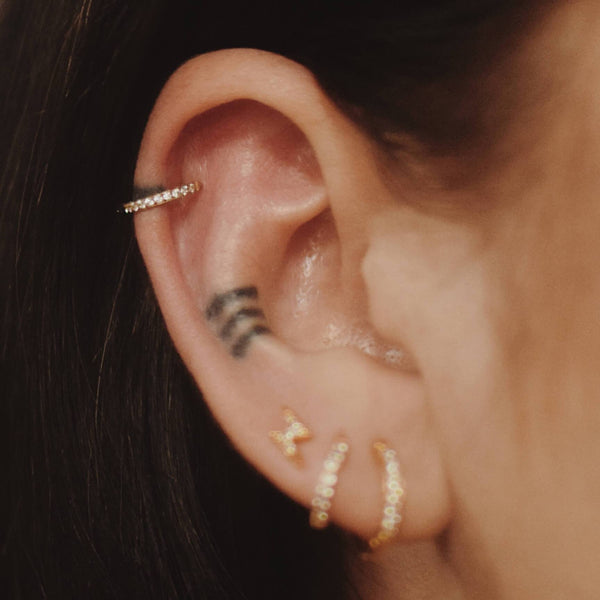 Eternity Cartilage Hoop in 14k Gold
