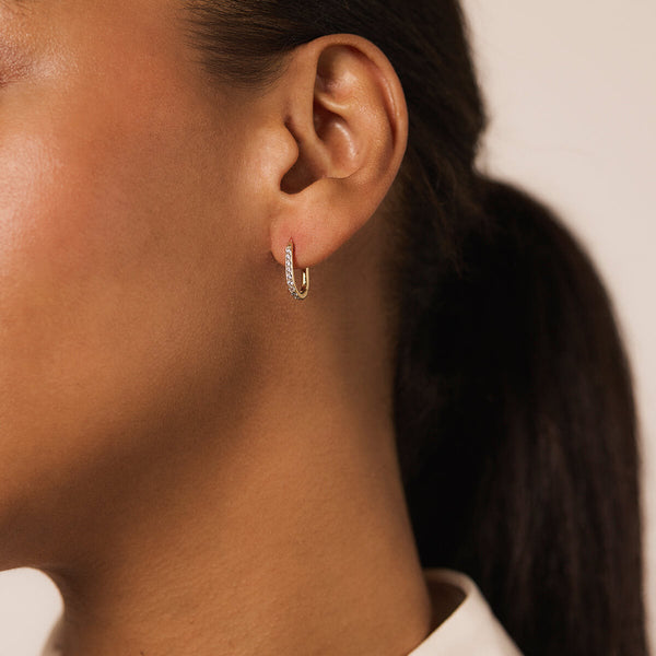 Eternity Baby Halo Oval Hoops