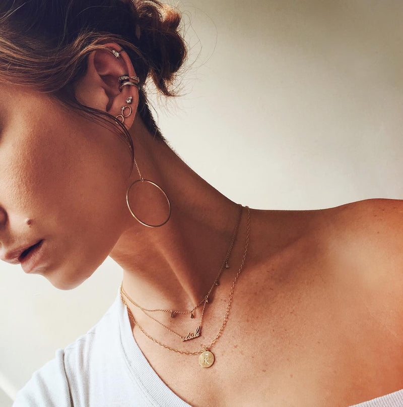 Gaia Crystal Studs in 14k Gold