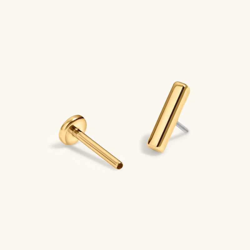 Little Bar Push Pin Flat Back Earring