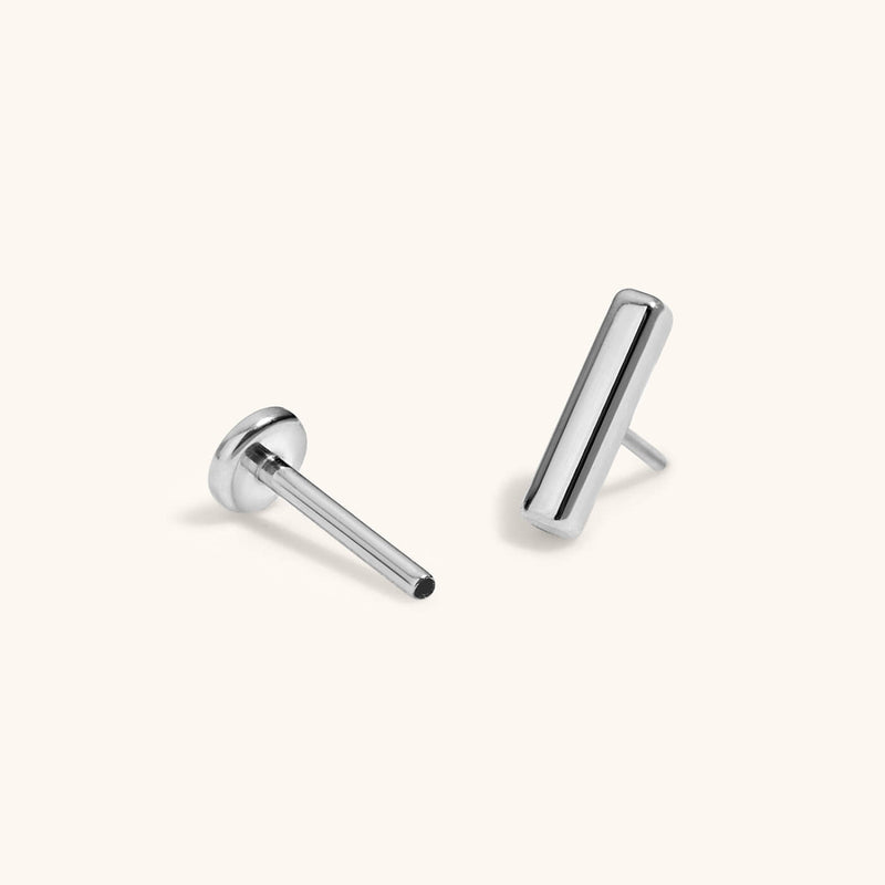 Little Bar Push Pin Flat Back Earring