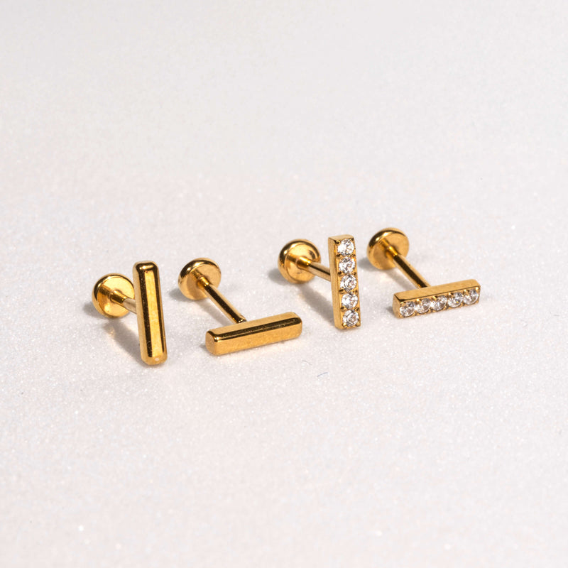 Pave Bar Nap Earrings