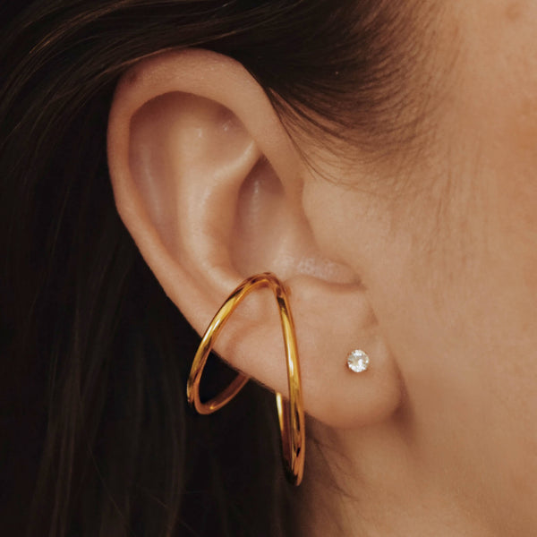 Celestial Crystal Studs in Titanium