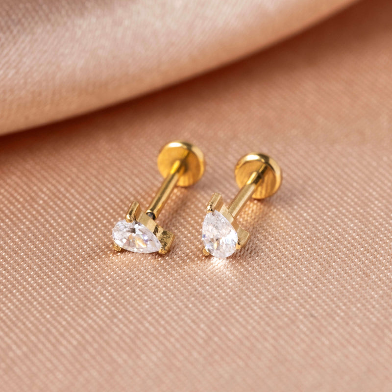 Crystal Pear Nap Earrings