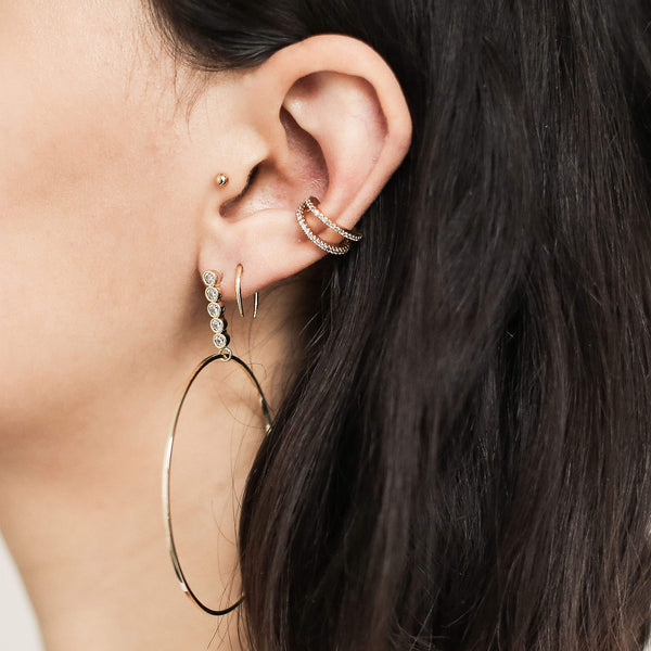 Little Sphere Push Pin Flat Back Earring
