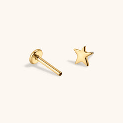 Classic Star Push Pin Flat Back Earring