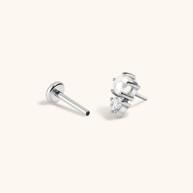 Pearl and White Topaz Nap Earrings