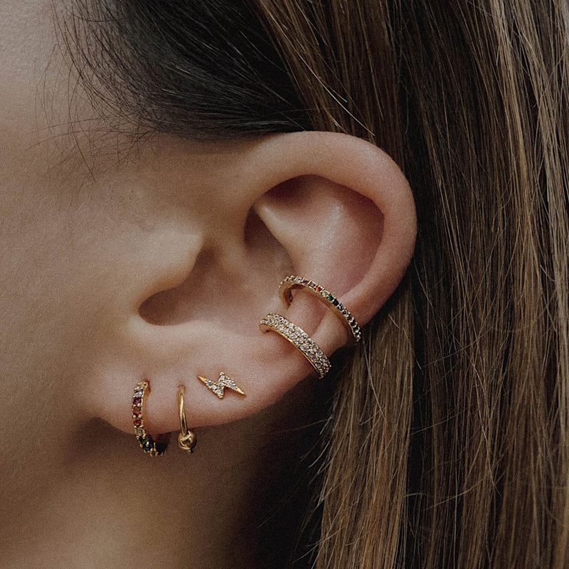 Pave Lightning Nap Earrings